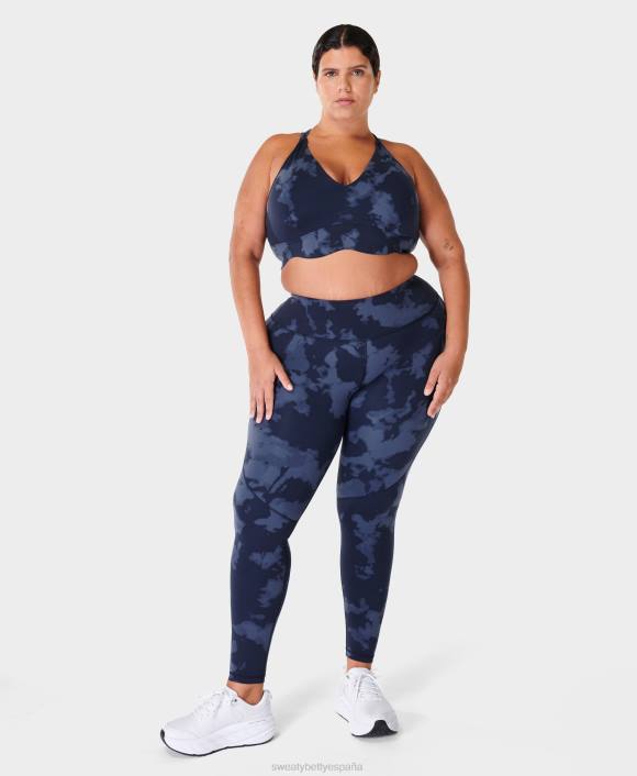 ropa estampado azul desvanecido T28T586 sujetador escotado Power Contour mujer Sweaty Betty