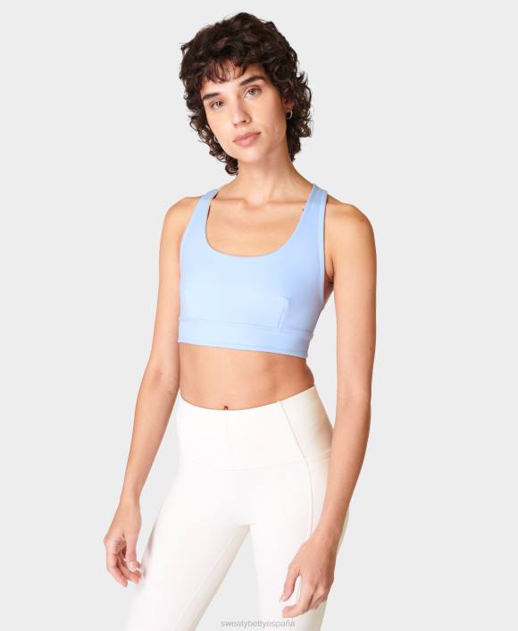 ropa estudio blanco/azul brisa T28T333 sujetador de yoga reversible súper suave mujer Sweaty Betty