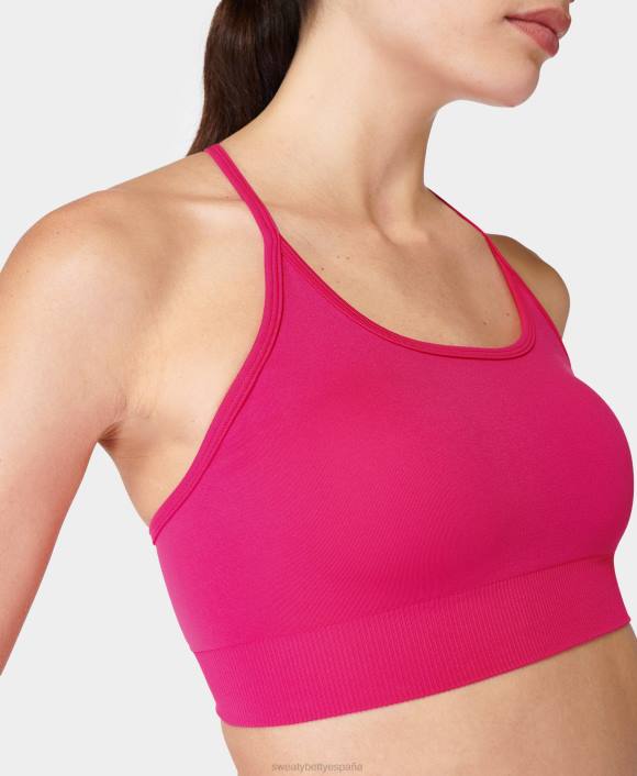 ropa frambuesa rosa T28T616 sujetador de yoga reformado espíritu mujer Sweaty Betty