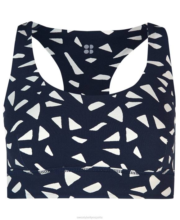 ropa mini estampado de semillas vintage azul marino T28T341 sujetador de yoga reversible súper suave mujer Sweaty Betty