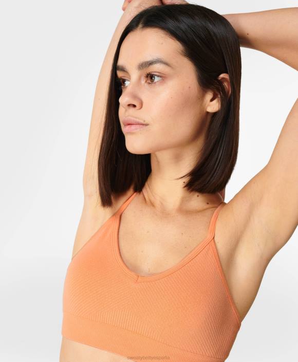ropa naranja primavera T28T931 sujetador de yoga sin costuras consciente mujer Sweaty Betty