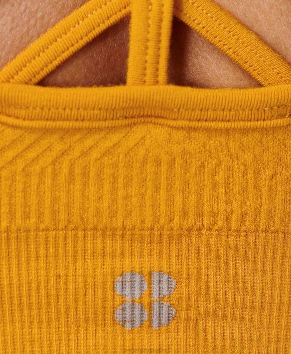 ropa neblina amarilla T28T933 sujetador de yoga sin costuras consciente mujer Sweaty Betty