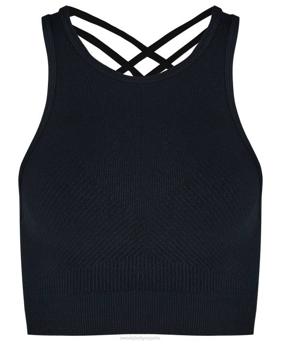 ropa negro T28T1035 sujetador de yoga de cuello alto sin costuras mindful mujer Sweaty Betty