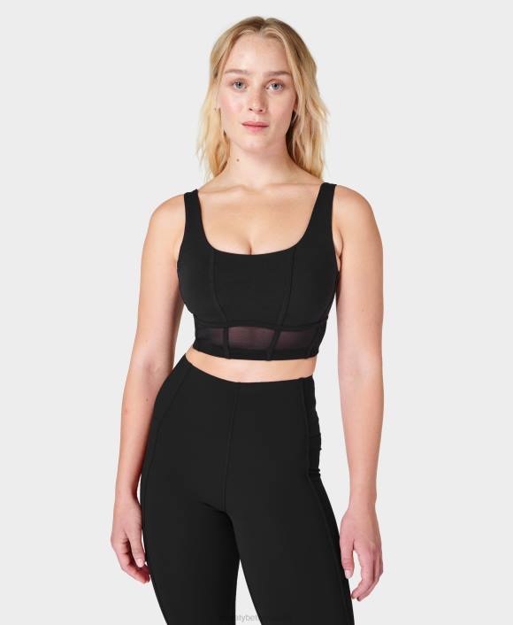 ropa negro T28T708 sujetador corsé power contour mujer Sweaty Betty