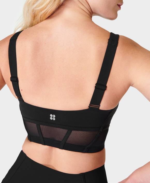 ropa negro T28T708 sujetador corsé power contour mujer Sweaty Betty