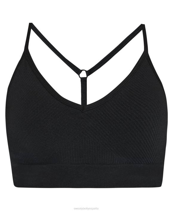 ropa negro T28T98 sujetador de yoga sin costuras consciente mujer Sweaty Betty