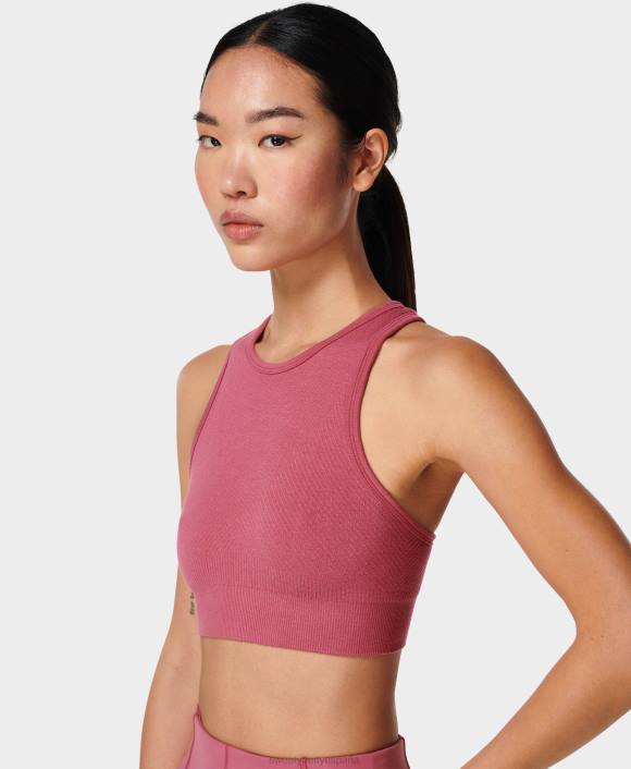 ropa rosa ambiental T28T1034 sujetador de yoga de cuello alto sin costuras mindful mujer Sweaty Betty