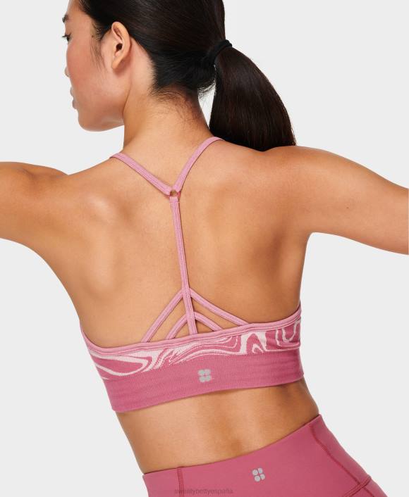 ropa rosa ambiente/jacquard líquido T28T944 sujetador de yoga sin costuras consciente mujer Sweaty Betty