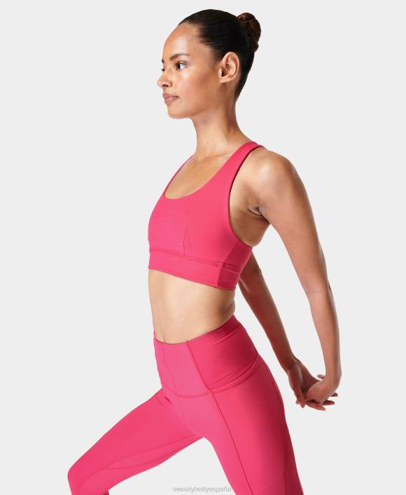 ropa rosa ambiente/rosa brillante T28T331 sujetador de yoga reversible súper suave mujer Sweaty Betty