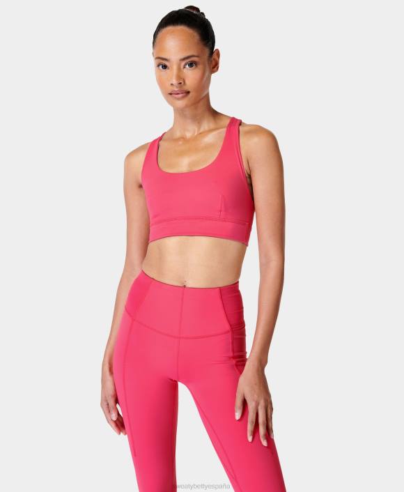 ropa rosa ambiente/rosa brillante T28T331 sujetador de yoga reversible súper suave mujer Sweaty Betty