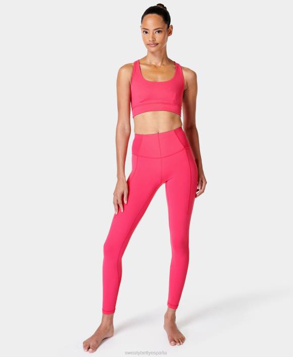 ropa rosa ambiente/rosa brillante T28T331 sujetador de yoga reversible súper suave mujer Sweaty Betty