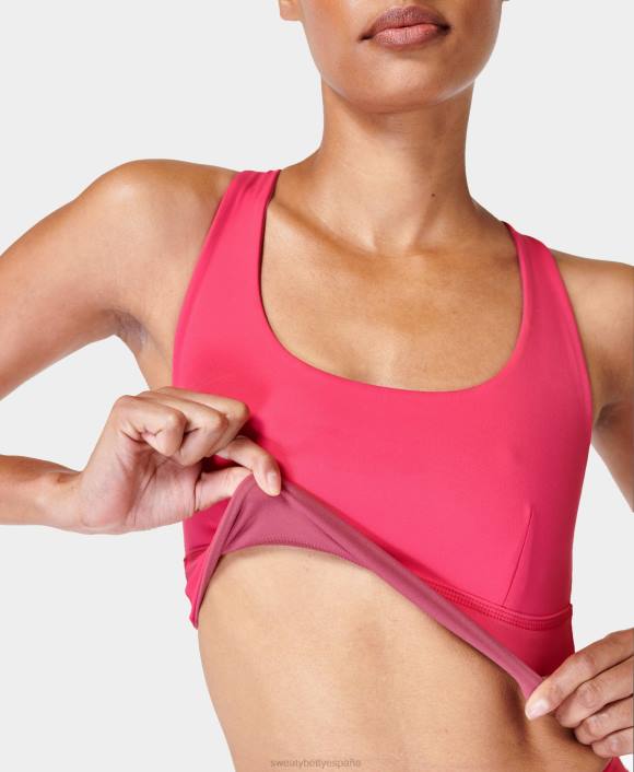 ropa rosa ambiente/rosa brillante T28T331 sujetador de yoga reversible súper suave mujer Sweaty Betty