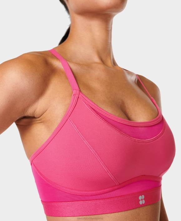 ropa rosa punk T28T406 sujetador power icon studio mujer Sweaty Betty
