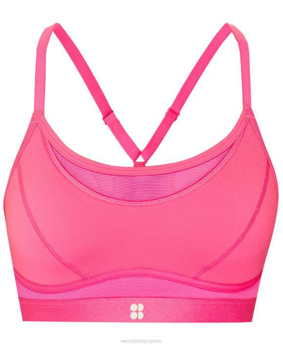 ropa rosa punk T28T406 sujetador power icon studio mujer Sweaty Betty