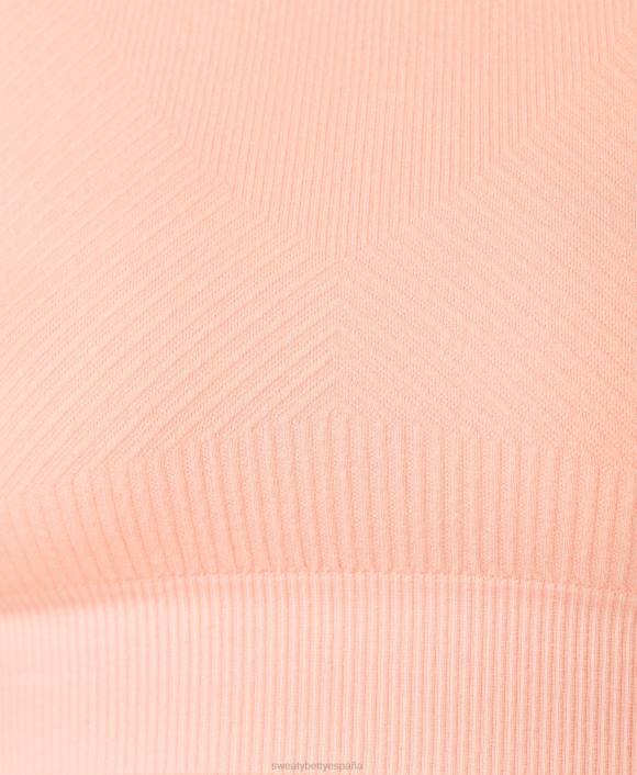 ropa sorbete rosa T28T1038 sujetador de yoga de cuello alto sin costuras mindful mujer Sweaty Betty