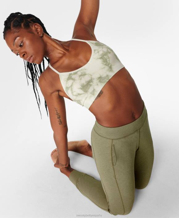 ropa teñido anudado en tono verde T28T941 sujetador de yoga sin costuras consciente mujer Sweaty Betty