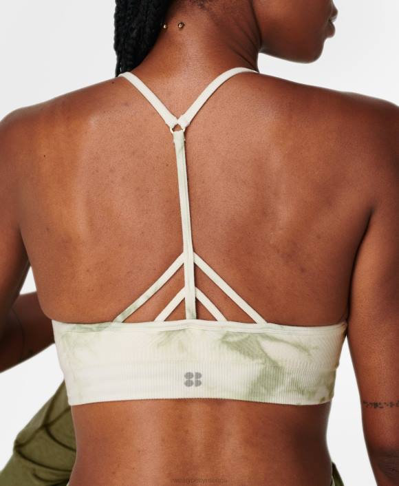 ropa teñido anudado en tono verde T28T941 sujetador de yoga sin costuras consciente mujer Sweaty Betty