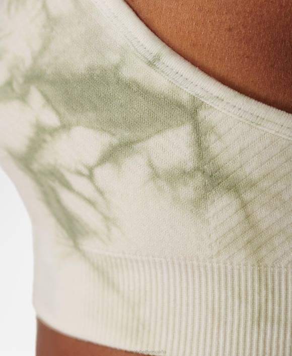 ropa teñido anudado en tono verde T28T941 sujetador de yoga sin costuras consciente mujer Sweaty Betty