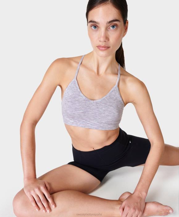 ropa tinte espacial gris T28T945 sujetador de yoga sin costuras consciente mujer Sweaty Betty
