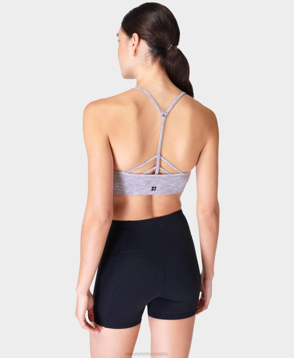 ropa tinte espacial gris T28T945 sujetador de yoga sin costuras consciente mujer Sweaty Betty