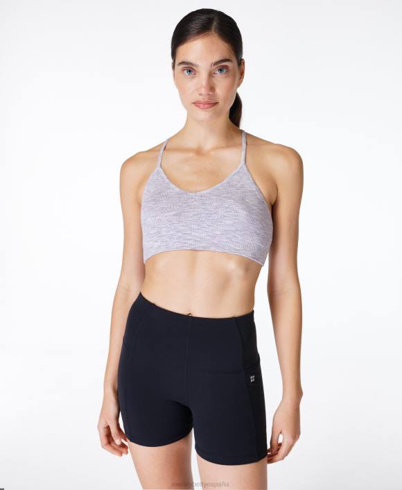 ropa tinte espacial gris T28T945 sujetador de yoga sin costuras consciente mujer Sweaty Betty