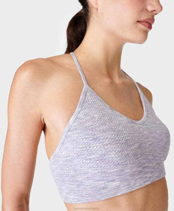 ropa tinte espacial gris T28T945 sujetador de yoga sin costuras consciente mujer Sweaty Betty